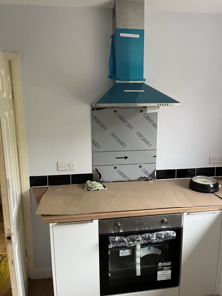 Kitchen renovation extraction fan fitting in Worksop by Electric Cal